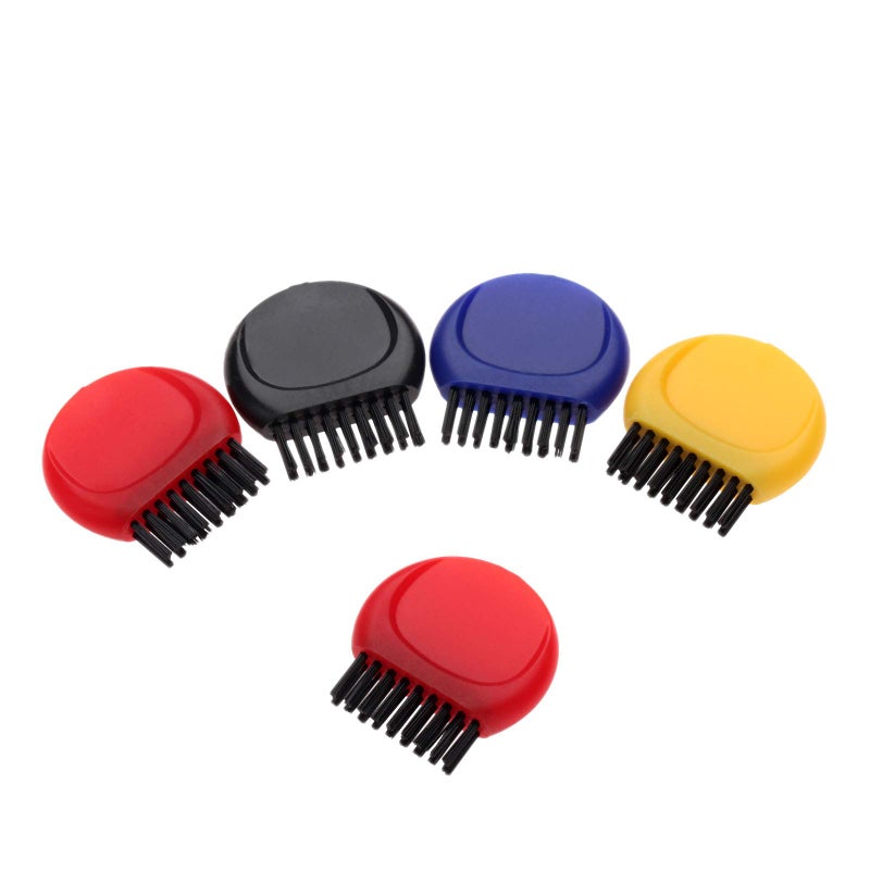 MUXSAM Pocket Golf Club Groove Brush Mini Golf Club Brushes Portable Soft D-Brush 5-Pack Color Random for Cleaning Golf Heads Golf Ball Shoes - Image 1